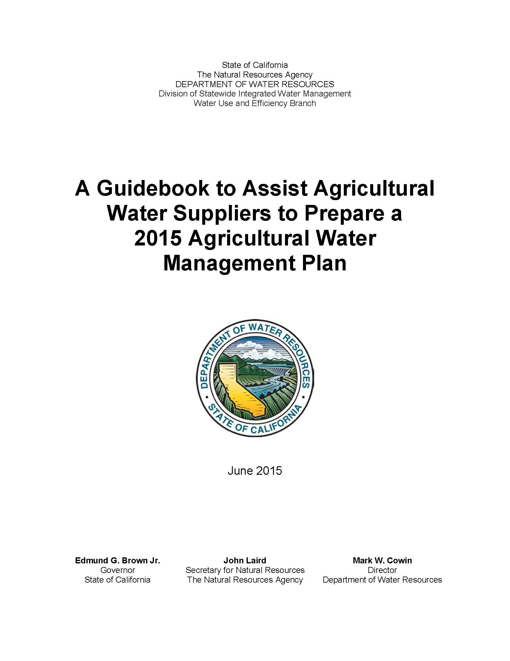 Guidebook to Assist Agricultural Water Suppliers to ...