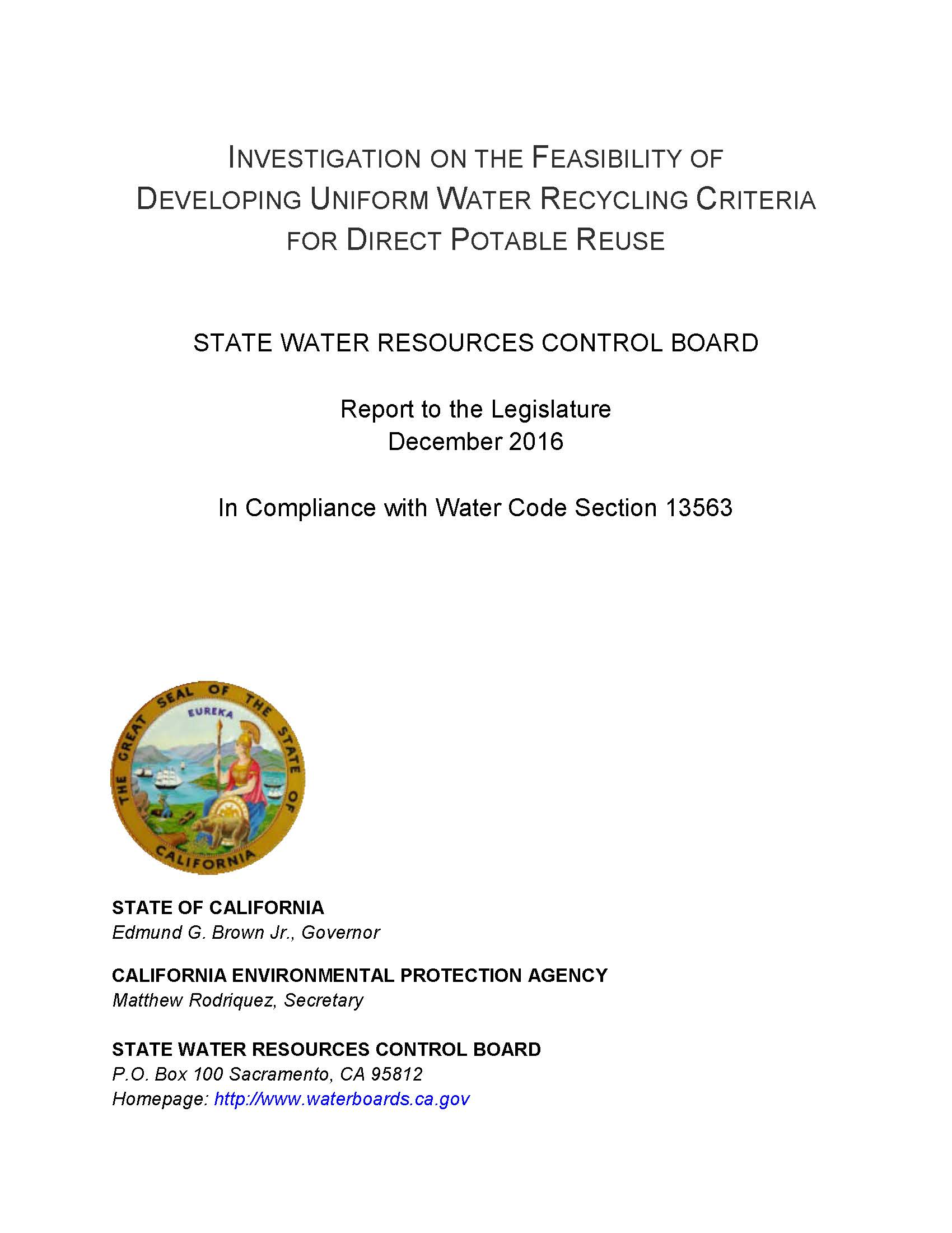 Investigation on the Feasibility of Developing Uniform Water Recycling