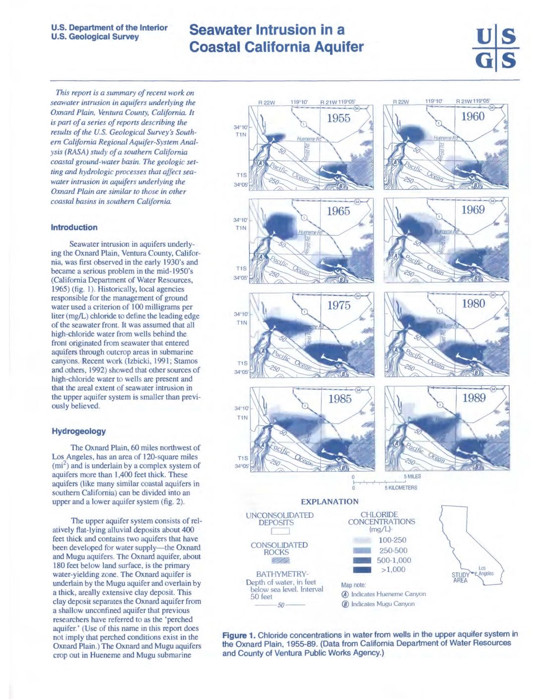 Seawater Intrusion in a Coastal California Aquifer California Water Library