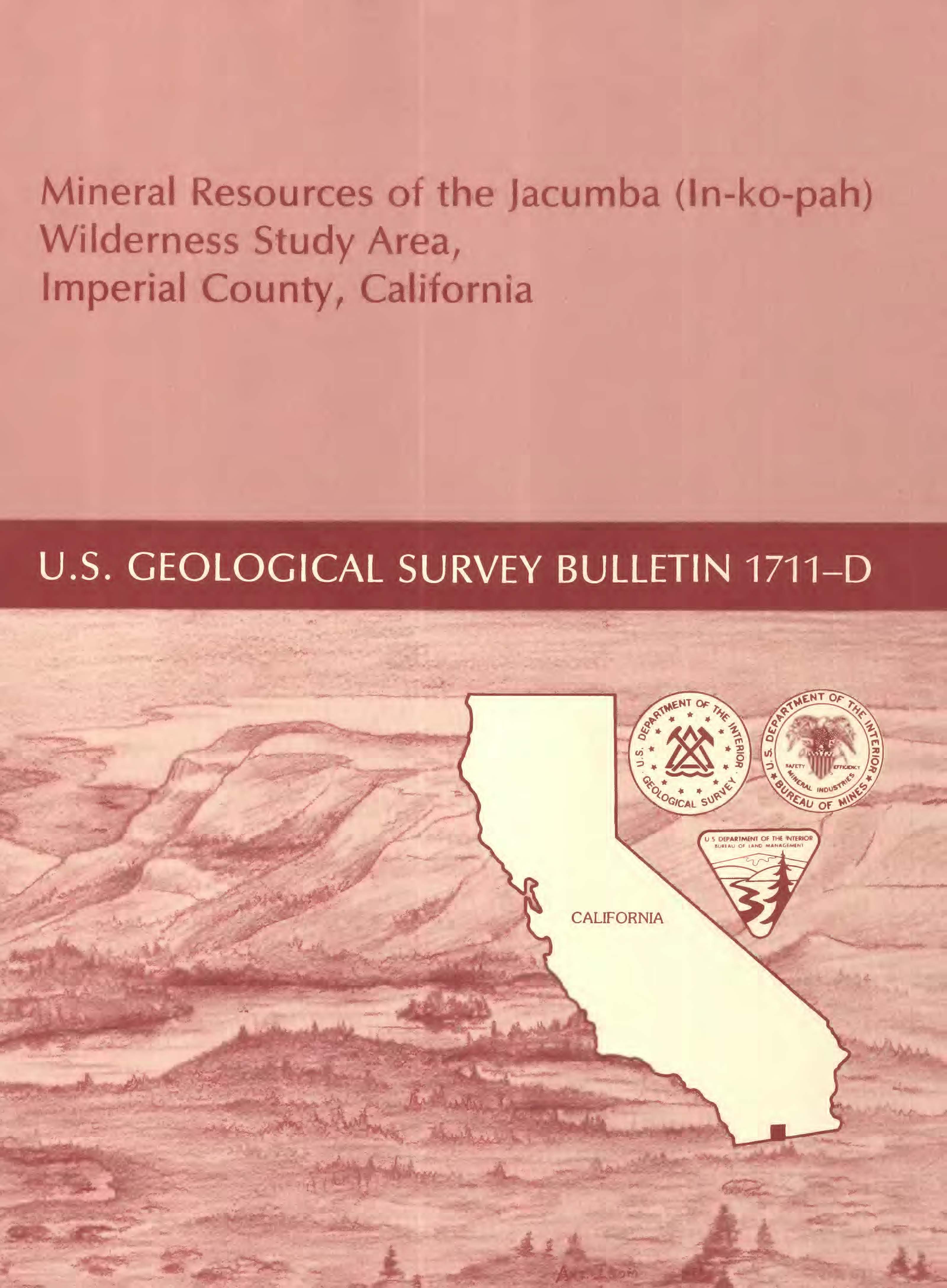 Mineral Resources of the Jacumba (Inkopah) Wilderness Study Area
