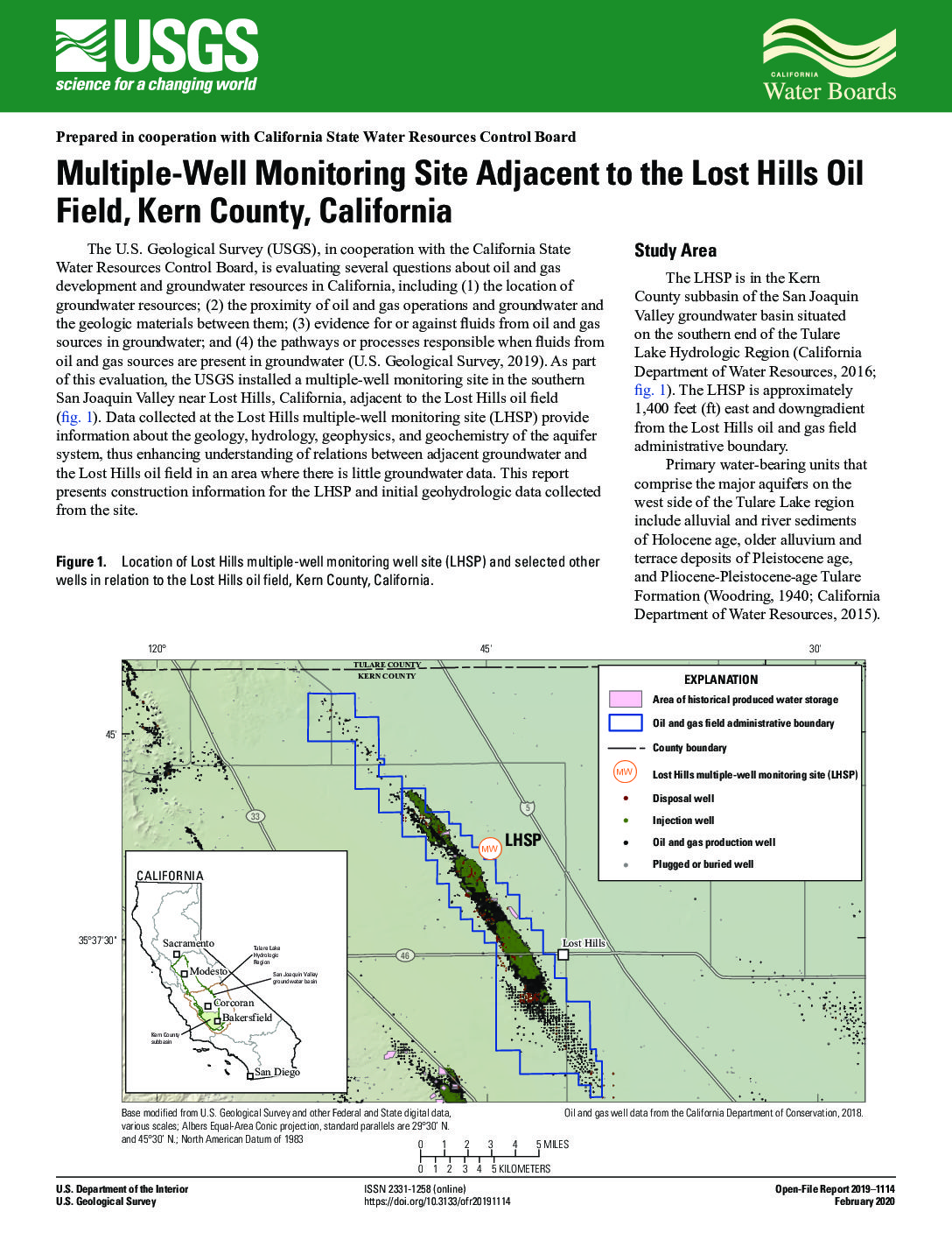MultipleWell Monitoring Site Adjacent to the Lost Hills Oil Field