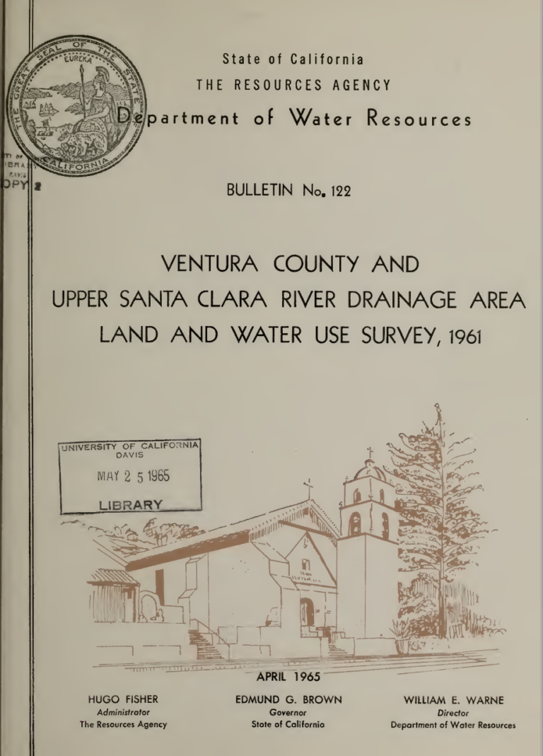 Bulletin No 122 Ventura County And Upper Santa Clara River Drainage 