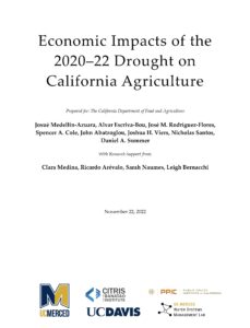 Economic Impacts of the 2020–22 Drought on California Agriculture