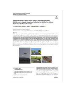 Field Assessment of Naled and Its Primary Degradation Product (Dichlorvos) in Aquatic Ecosystems Following Aerial Ultra-low Volume Application for Mosquito Control