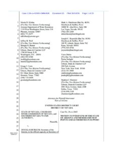 State of Arizona Motion to Intervene, State of Nevada v. Burgum